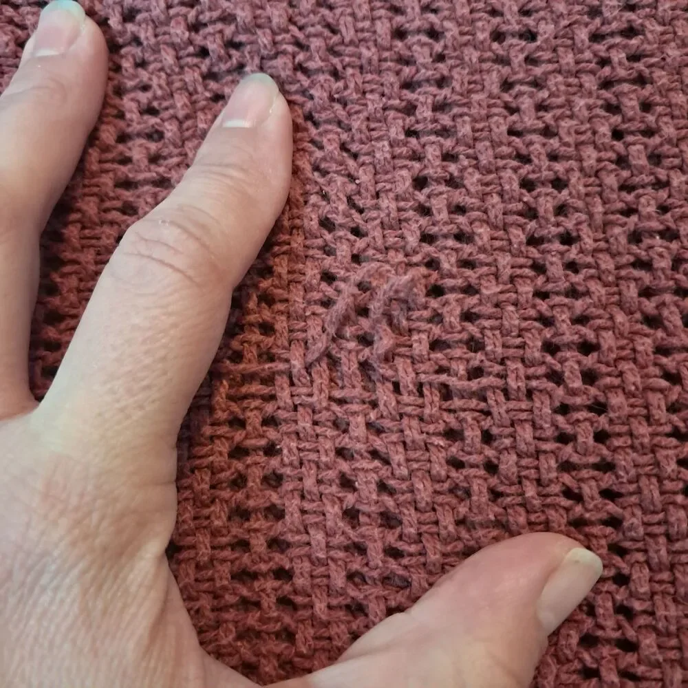 Beacon blanket burgundy red cotton open weave thermal WPL 1675 USA queen king